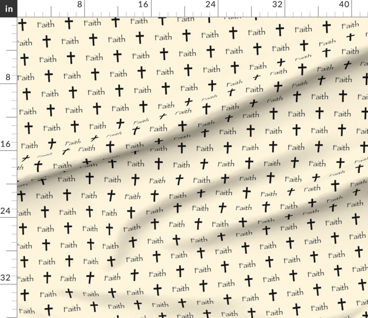 Various Fabrics by the Yard or Fat Quarter Tan Christian Church Custom Printed Fabric by Spoonflower